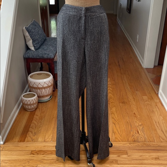 Semantiks Pants - Semantiks Black and White Wide-Leg Trousers